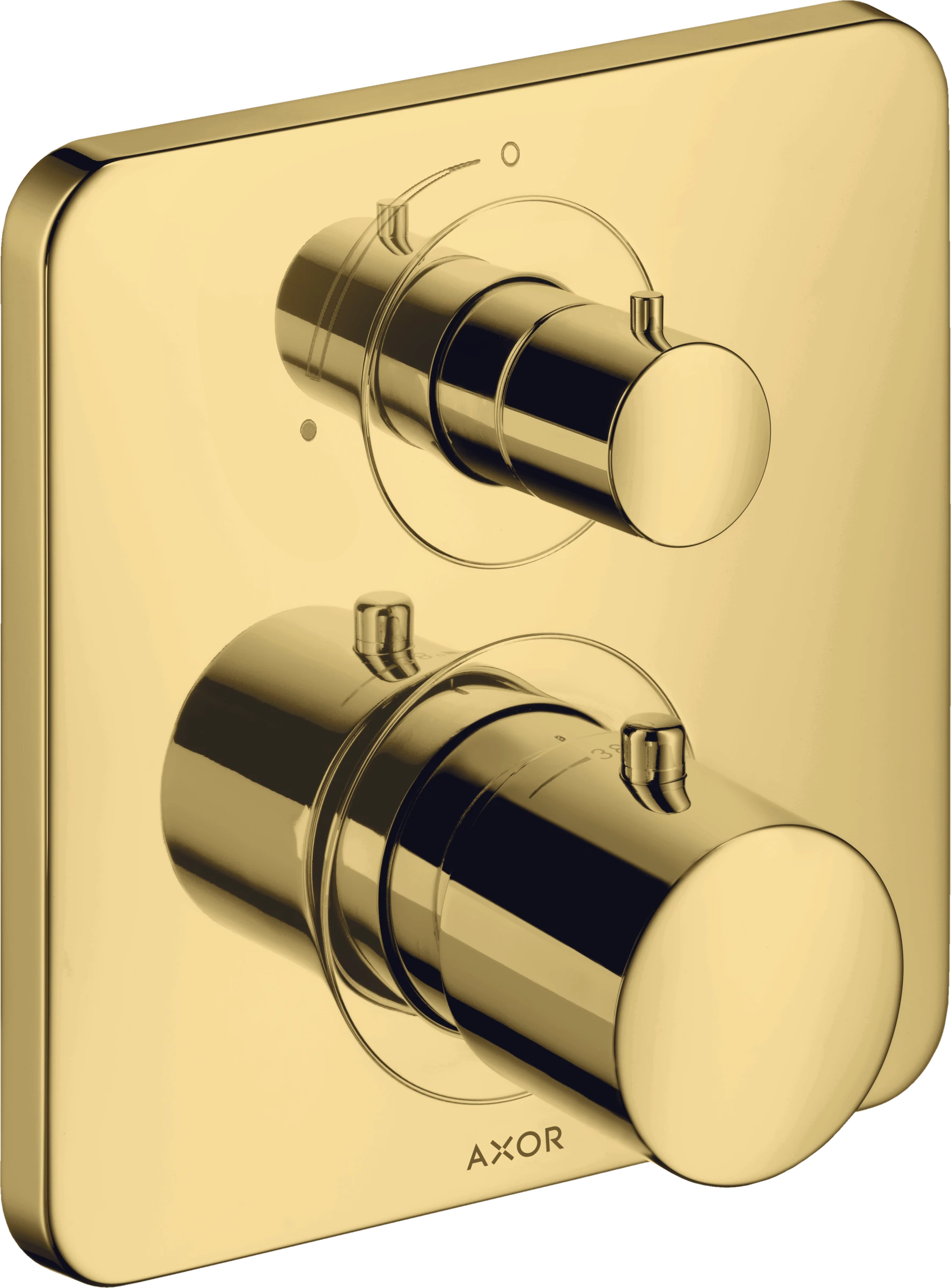 Axor Citterio M Thermostatic Mixer For Concealed Installation With Shut-off Valve Gold Polished