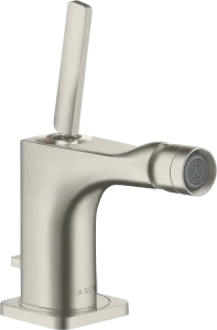 Axor Citterio E Single Lever Bidet Mixer With Pin Handle And Pop-up Waste Stainless Steel