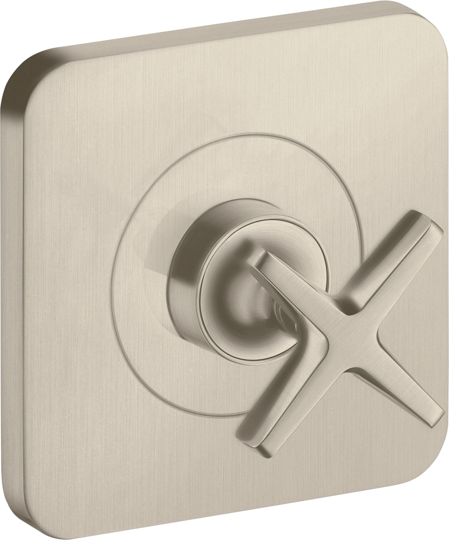 Axor Citterio E Shut-off Valve 12 Cm X 12 Cm Finish Set Brushed Nickel