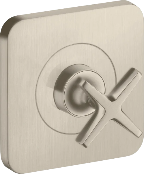 Axor Citterio E Shut-off Valve 12 Cm X 12 Cm Finish Set Brushed Nickel