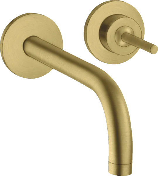 Axor Uno Single Lever Basin Mixer For Concealed Installation Wall-mounted With Spout 165 Mm And Escutcheons Brushed Brass