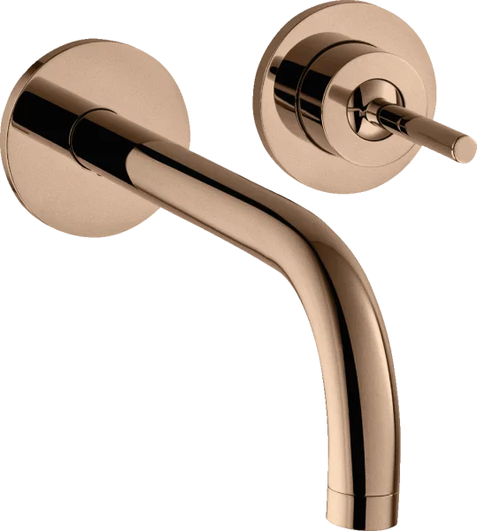 Axor Uno Single Lever Basin Mixer For Concealed Installation Wall-mounted With Spout 225 Mm And Escutcheons Polished Red Gold