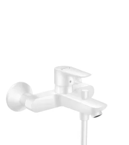 Hansgrohe Talis E Single Lever Manual Bath Mixer For Exposed Installation Matt White