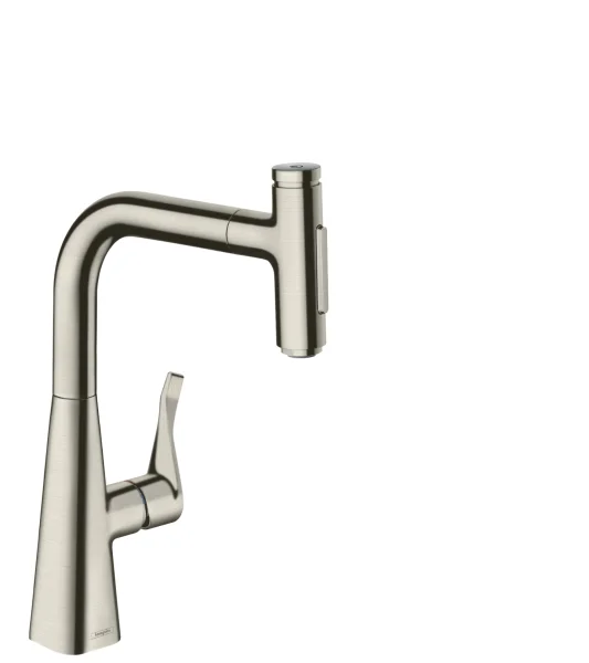 Hansgrohe Metris Select M71 Single Lever Kitchen Mixer With Pull-out Spray Stainless Steel