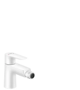 Hansgrohe Talis E Single Lever Bidet Mixer With Pop-up Waste Matt White