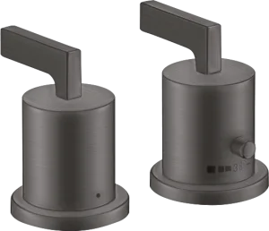 Axor Citterio 2-hole Rim-mounted Thermostatic Bath Mixer With Lever Handles Brushed Black Chrome