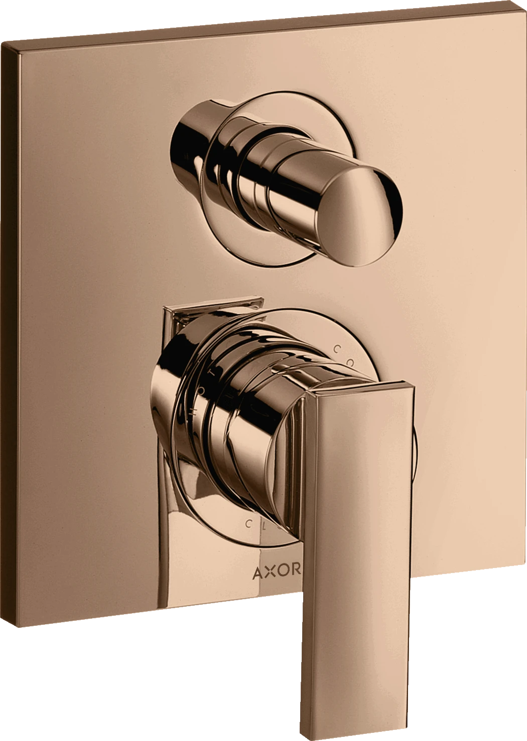 Axor Citterio Single Lever Manual Bath Mixer For Concealed Installation With Lever Handle And Integrated Backflow Prevention Polished Red Gold