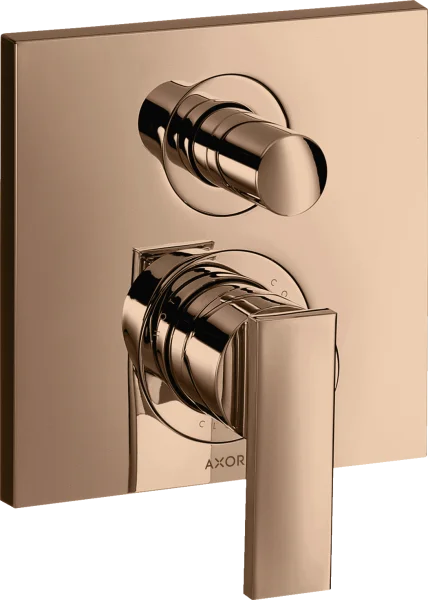 Axor Citterio Single Lever Manual Bath Mixer For Concealed Installation With Lever Handle And Integrated Backflow Prevention Polished Red Gold