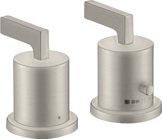 Axor Citterio 2-hole Rim-mounted Thermostatic Bath Mixer With Lever Handles Stainless Steel