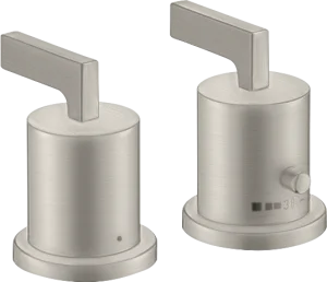 Axor Citterio 2-hole Rim-mounted Thermostatic Bath Mixer With Lever Handles Stainless Steel