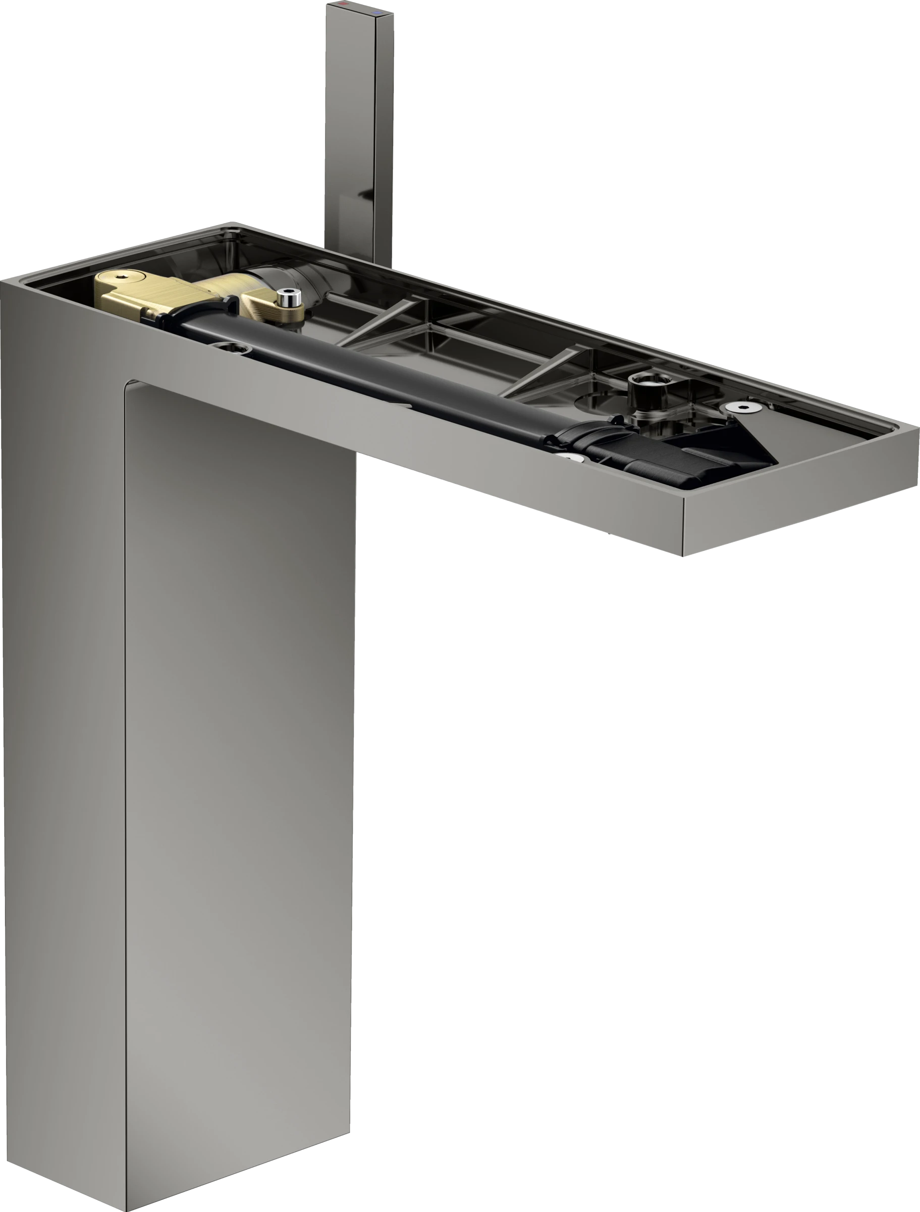 Axor Myedition Single Lever Basin Mixer 230 With Push-open Waste Without Plate Polished Black Chrome