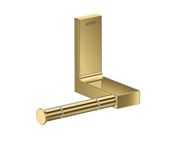 Axor Universal Rectangular Toilet Roll Holders 330 X 217 X 156mm Gold - Polished detail view - Image 3