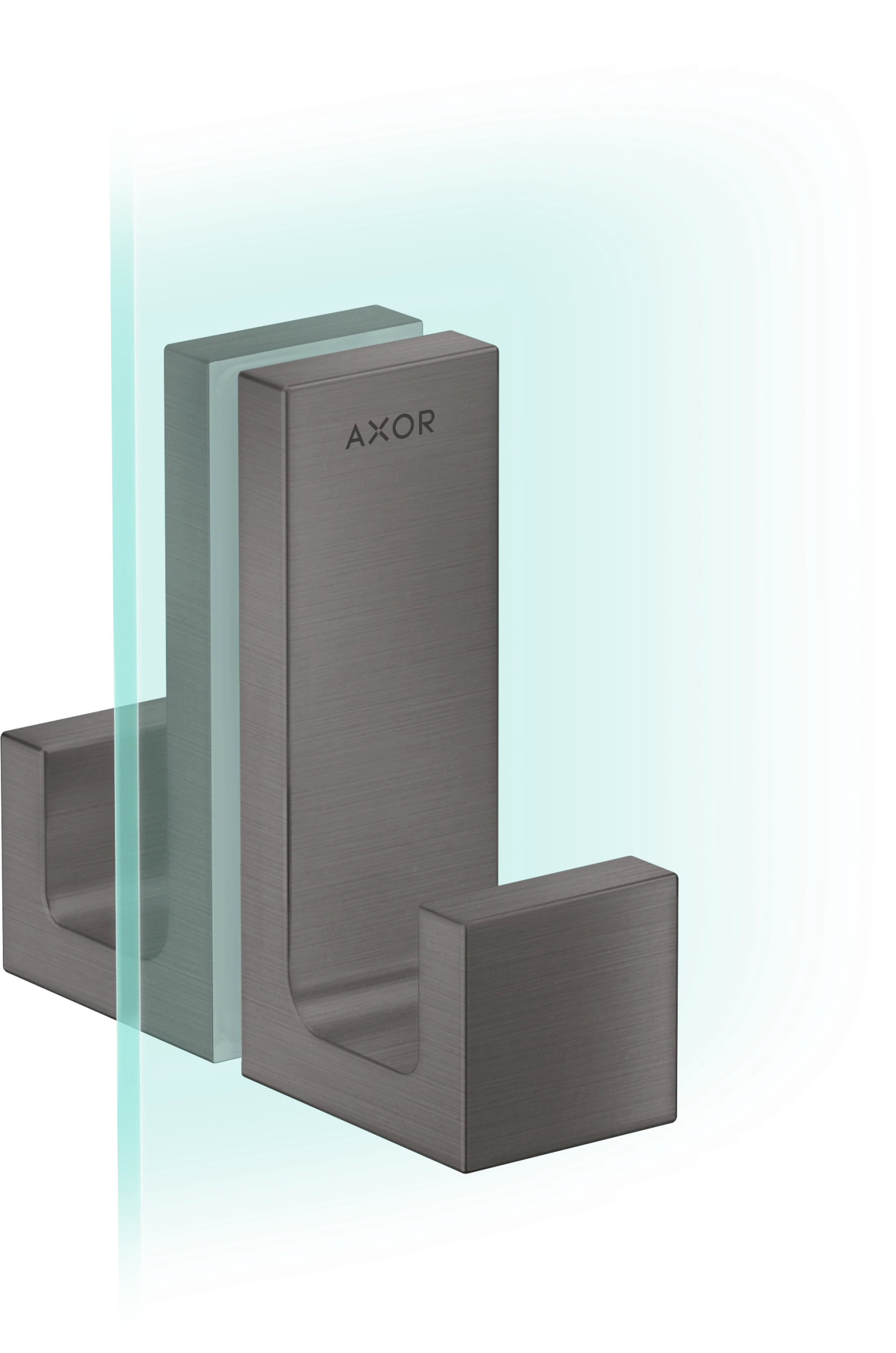 Axor Universal Rectangular Towel Holder 246 X 98 X 76mm Gunmetal/chrome - Brushed