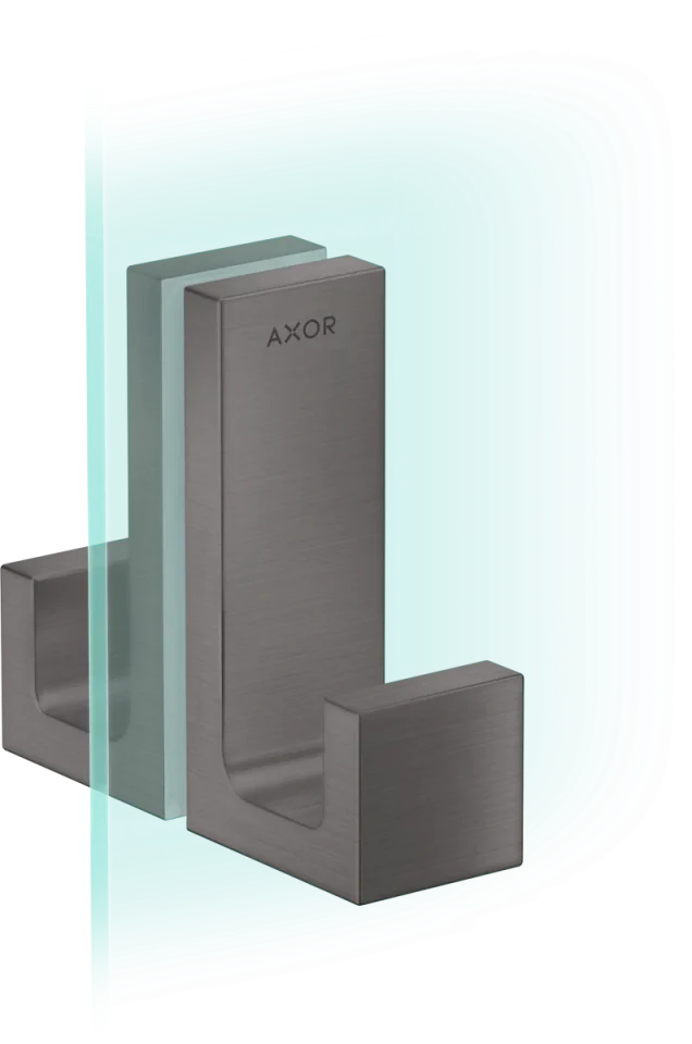 Axor Universal Rectangular Towel Holder 246 X 98 X 76mm Gunmetal/chrome - Brushed product image - Image 1