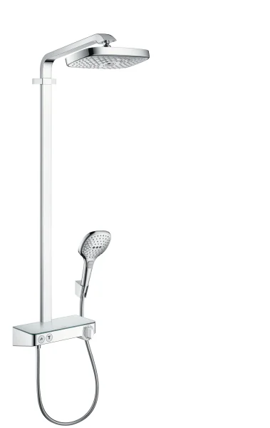 Hansgrohe Raindance Select E Showerpipe 300 2jet Ecosmart With Showertablet Select 300 Chrome