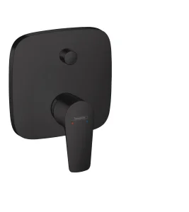 Hansgrohe Talis E Single Lever Manual Bath Mixer For Concealed Installation With Integrated Backflow Prevention Matt Black