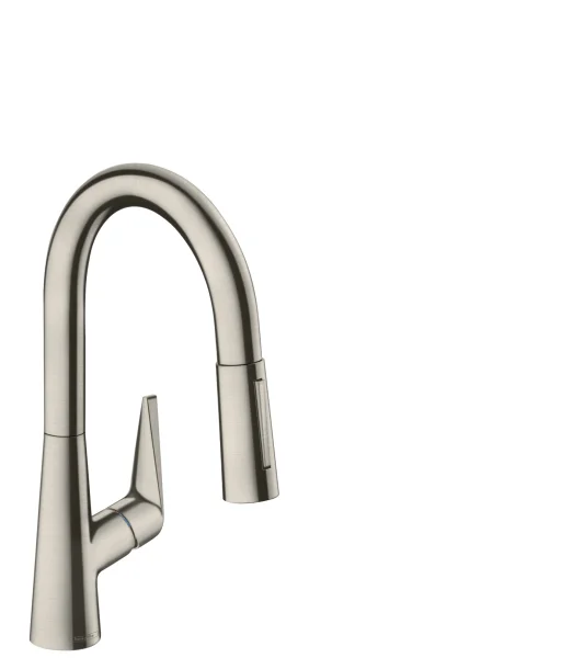 Hansgrohe Talis M51 Single Lever Kitchen Mixer 160 With Pull-out Spray, 2 Spray Modes Stainless Steel