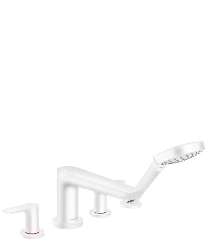 Hansgrohe Talis E Bath Mixers Concealed 504 X 269 X 131mm White - Matt product image - Image 1