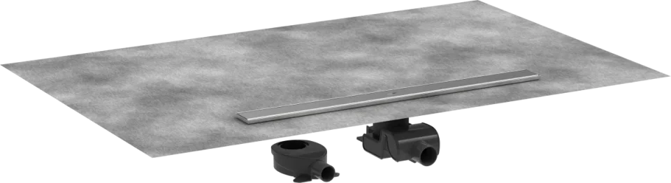 Hansgrohe Raindrain Allround Shower Wastes 1183 X 160 X 132mm Stainless Steel - Brushed product image - Image 1