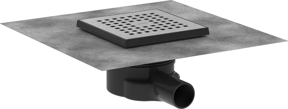 Hansgrohe Raindrain Point Shower Wastes 467 X 276 X 107mm Stainless Steel - Brushed product image - Image 1
