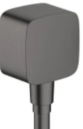 Hansgrohe Fixfit Wall Outlet With Non-return Valve And Pivot Joint Brushed Black Chrome