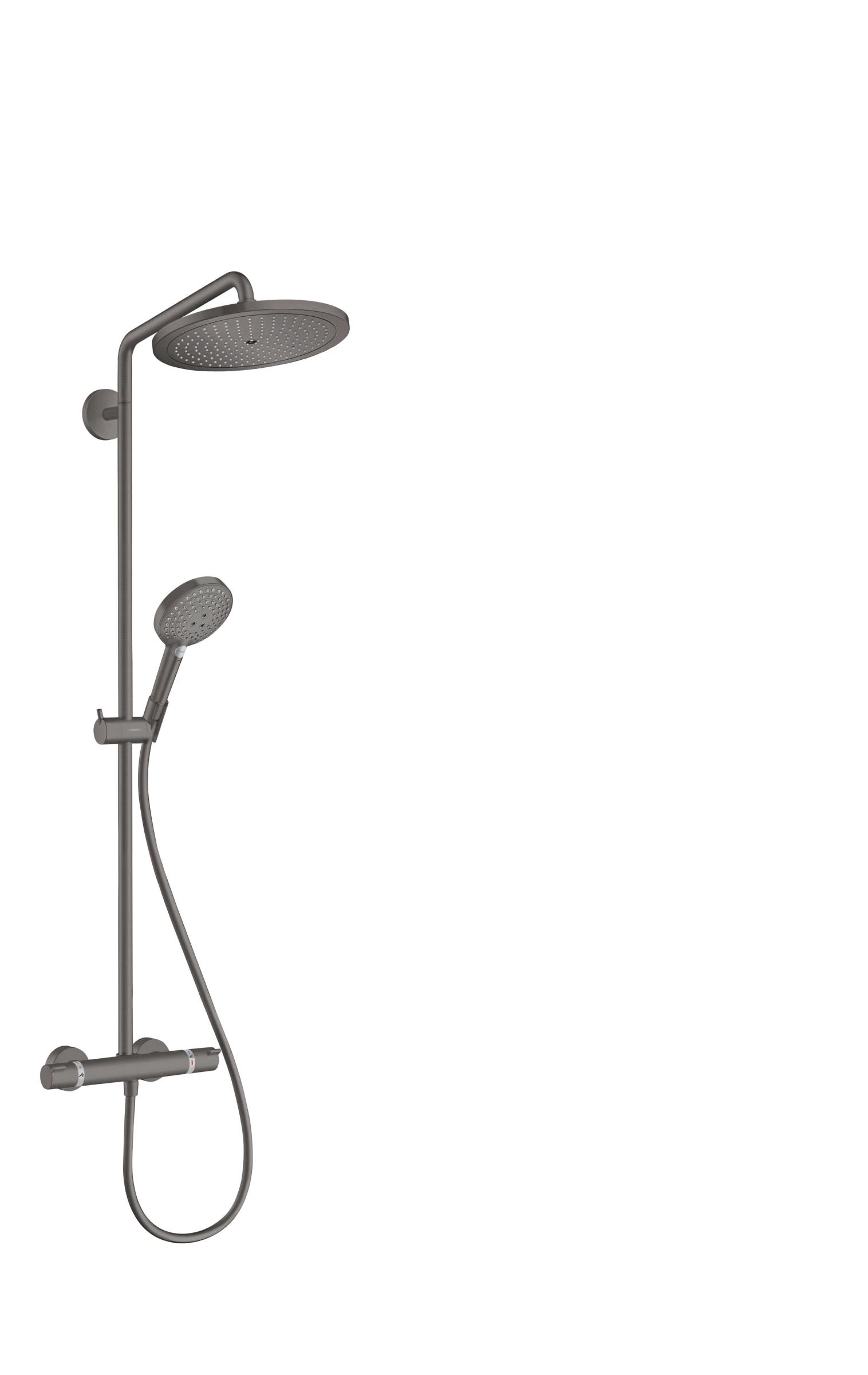 Hansgrohe Croma Select S Showerpipe 280 1jet With Thermostat And Hand Shower Raindance Select S 120 3jet Brushed Black Chrome