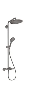 Hansgrohe Croma Select S Showerpipe 280 1jet With Thermostat And Hand Shower Raindance Select S 120 3jet Brushed Black Chrome