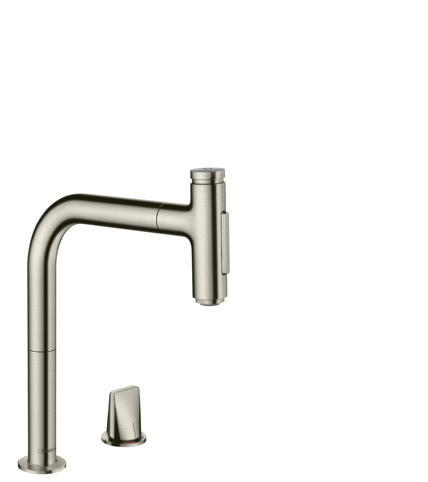 Hansgrohe Metris Select M71 2-hole Single Lever Kitchen Mixer 200 With Pull-out Spray And Sbox, 2 Spray Modes Stainless Steel