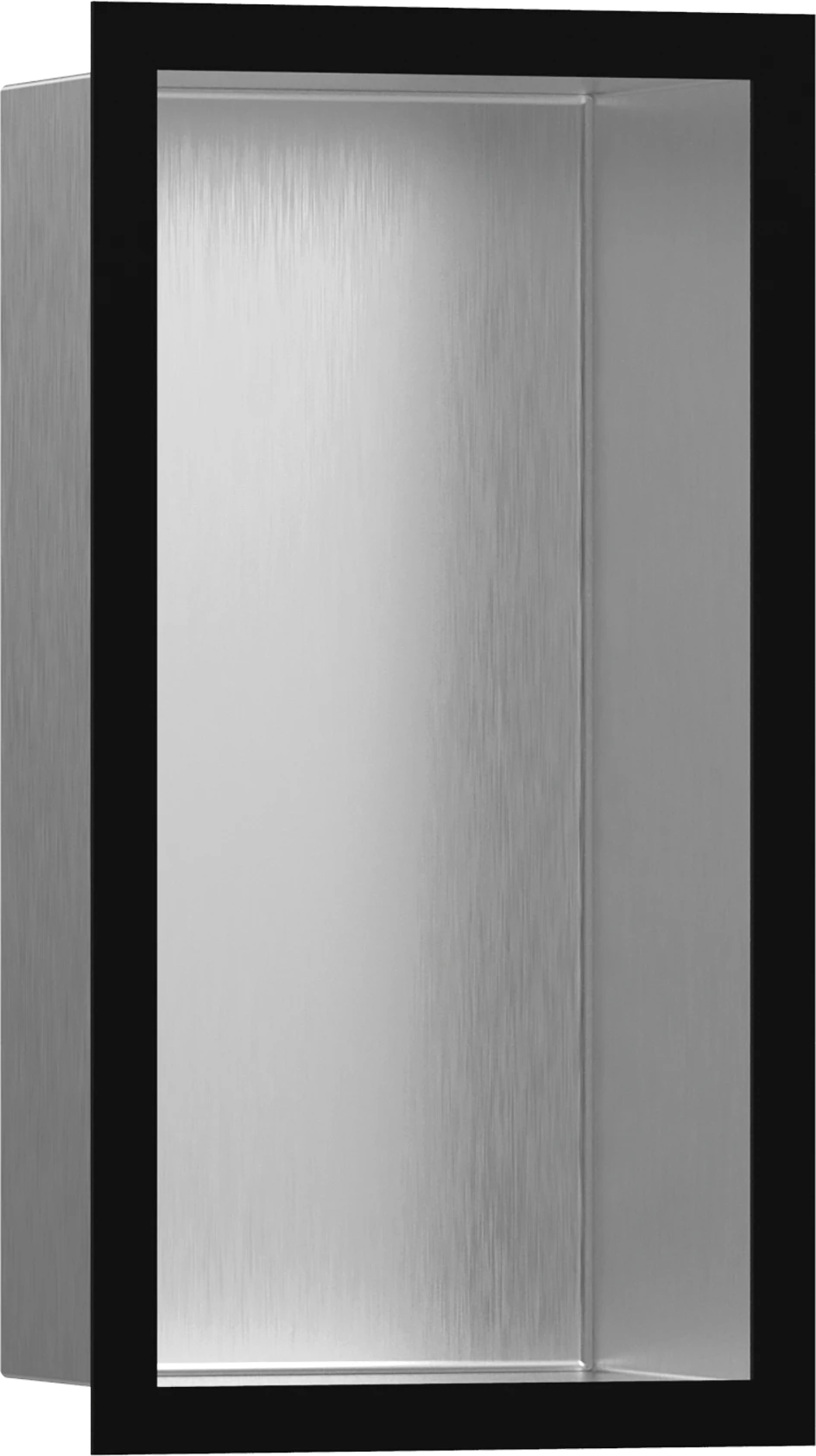 Hansgrohe Xtrastoris Individual Wall Niche Brushed Stainless Steel With Design Frame 300/150/100 Matt Black