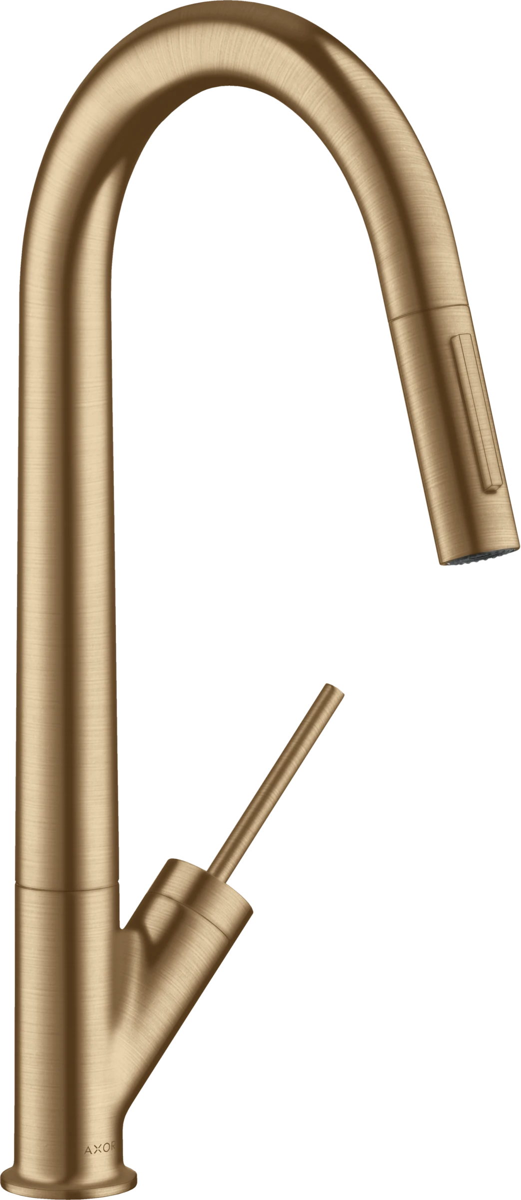 Axor Starck Single Lever Kitchen Mixer 270 With Pull-out Spray Brushed Bronze