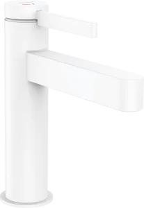 Hansgrohe Finoris Single Lever Basin Mixer 110 Coolstart With Push-open Waste Set Matt White