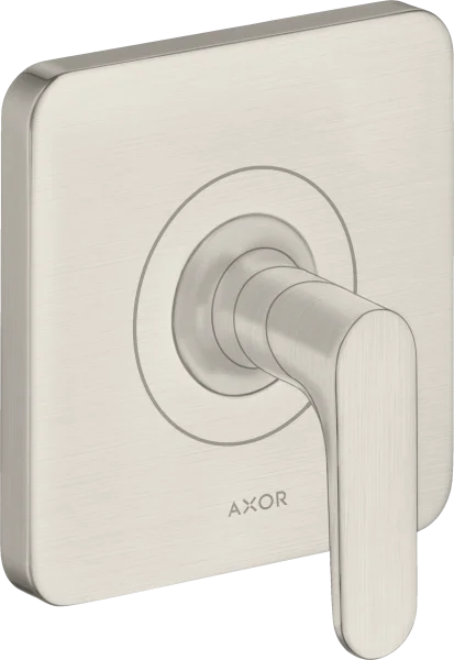 Axor Citterio M Shut-off Valve Finish Set With Lever Handle Stainless Steel