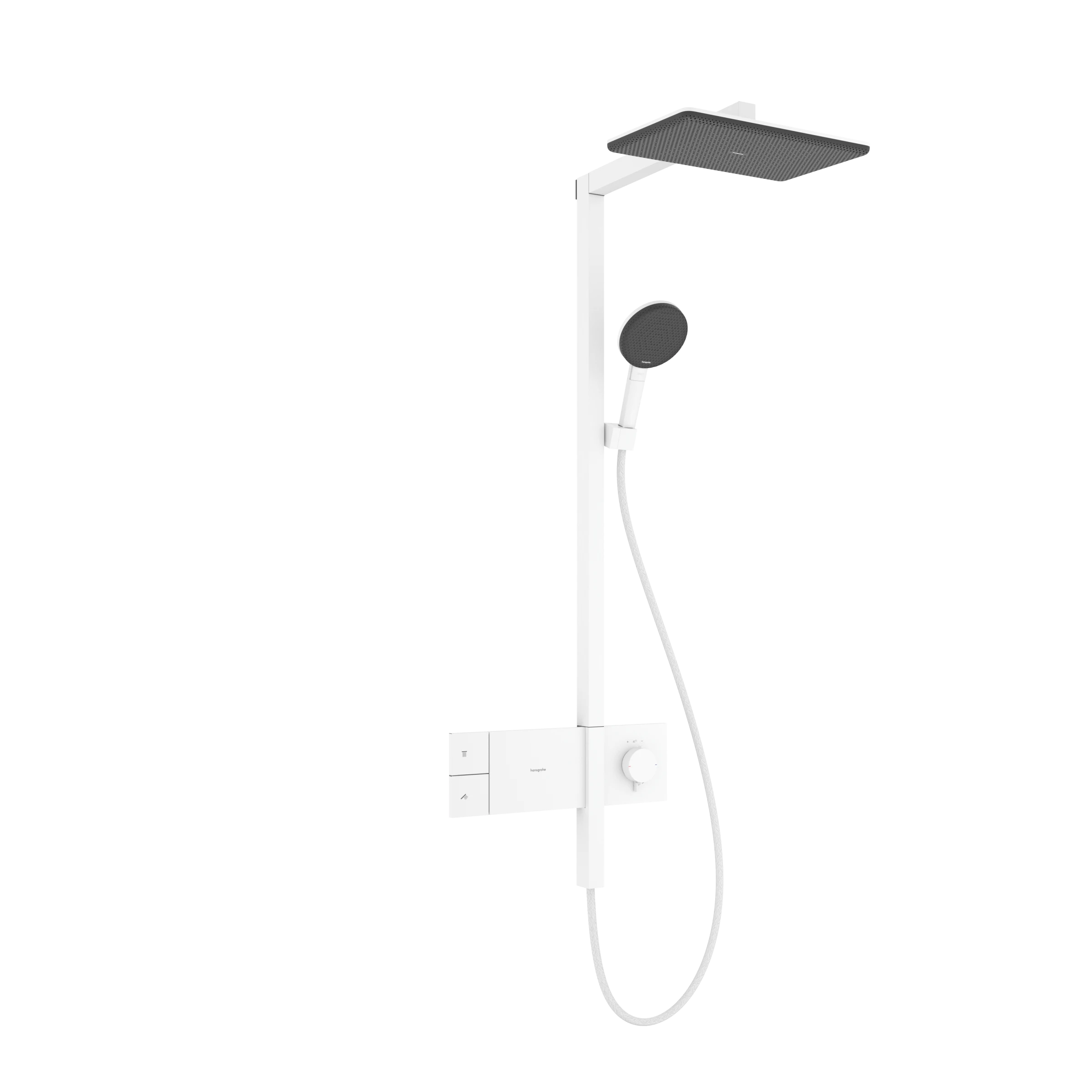 Hansgrohe Raindance Alive Q Showerpipes With Thermostatic Mixer 1170 X 350 X 180mm White - Matt