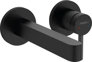 Hansgrohe Finoris Single Lever Basin Mixer For Concealed Installation Wall-mounted With Spout 168 Mm Matt Black