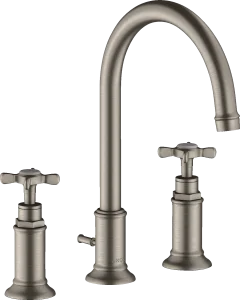 Axor Montreux 3-hole Basin Mixer 180 With Cross Handles And Pop-up Waste Stainless Steel
