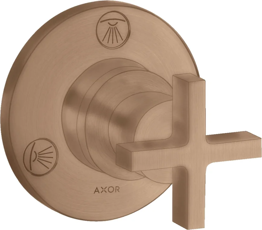 Axor Citterio Manual Shut-off & Diverter Valves 130 X 110 X 87mm Rose Gold/gold - Brushed product image - Image 1