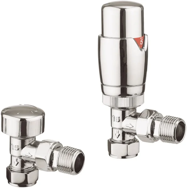 Crosswater Pier Angled Trv Rad Valve Chrome