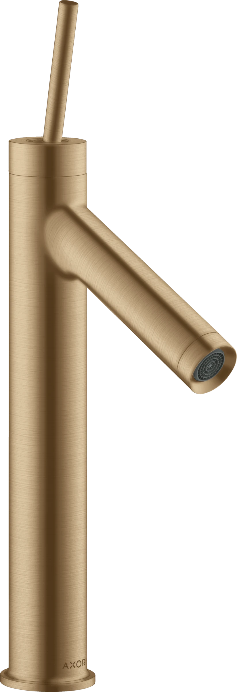 Axor Starck Single Lever Basin Mixer 170 With Pin Handle Without Waste Brushed Bronze
