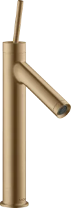 Axor Starck Single Lever Basin Mixer 170 With Pin Handle Without Waste Brushed Bronze