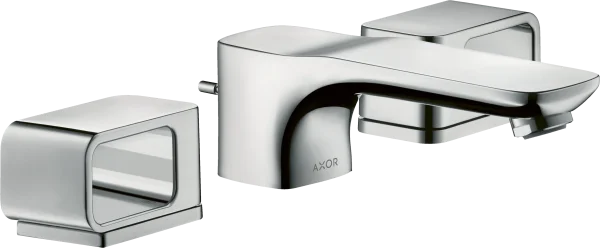 Axor Urquiola 3-hole Basin Mixer 50 With Escutcheons And Pop-up Waste Brushed Brass