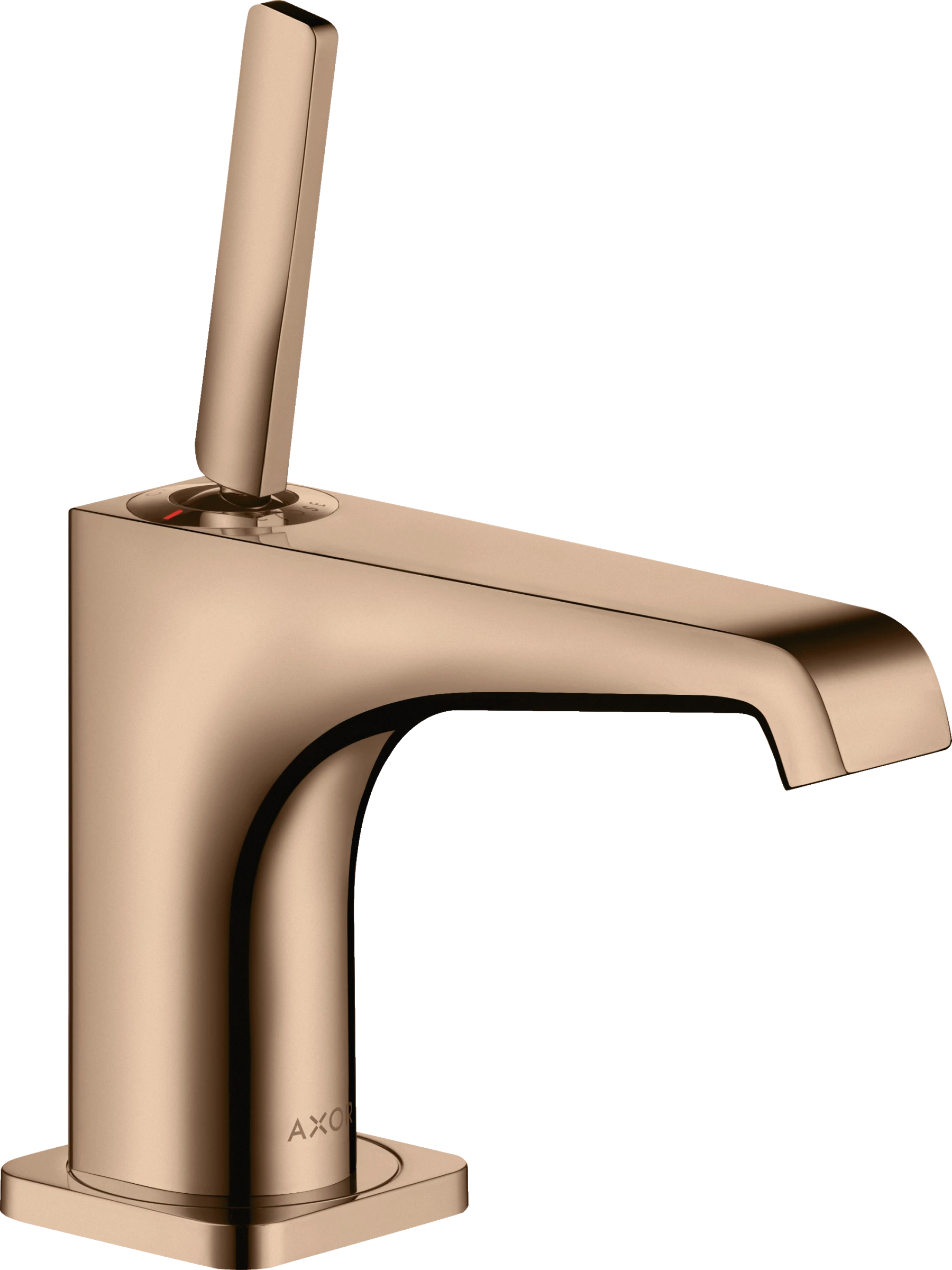 Axor Citterio E Pillar Tap 90 With Pin Handle Without Waste Polished Red Gold
