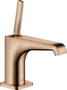 Axor Citterio E Pillar Tap 90 With Pin Handle Without Waste Polished Red Gold