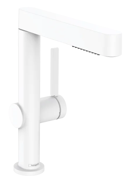 Hansgrohe Finoris Single Lever Basin Mixer 230 With Pull-out Spray, 2jet And Push-open Waste Set Matt White