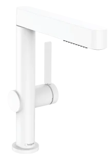Hansgrohe Finoris Single Lever Basin Mixer 230 With Pull-out Spray, 2jet And Push-open Waste Set Matt White