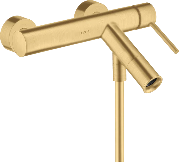 Axor Starck Single Lever Manual Bath Mixer For Exposed Installation With Pin Handle Gold Brushed