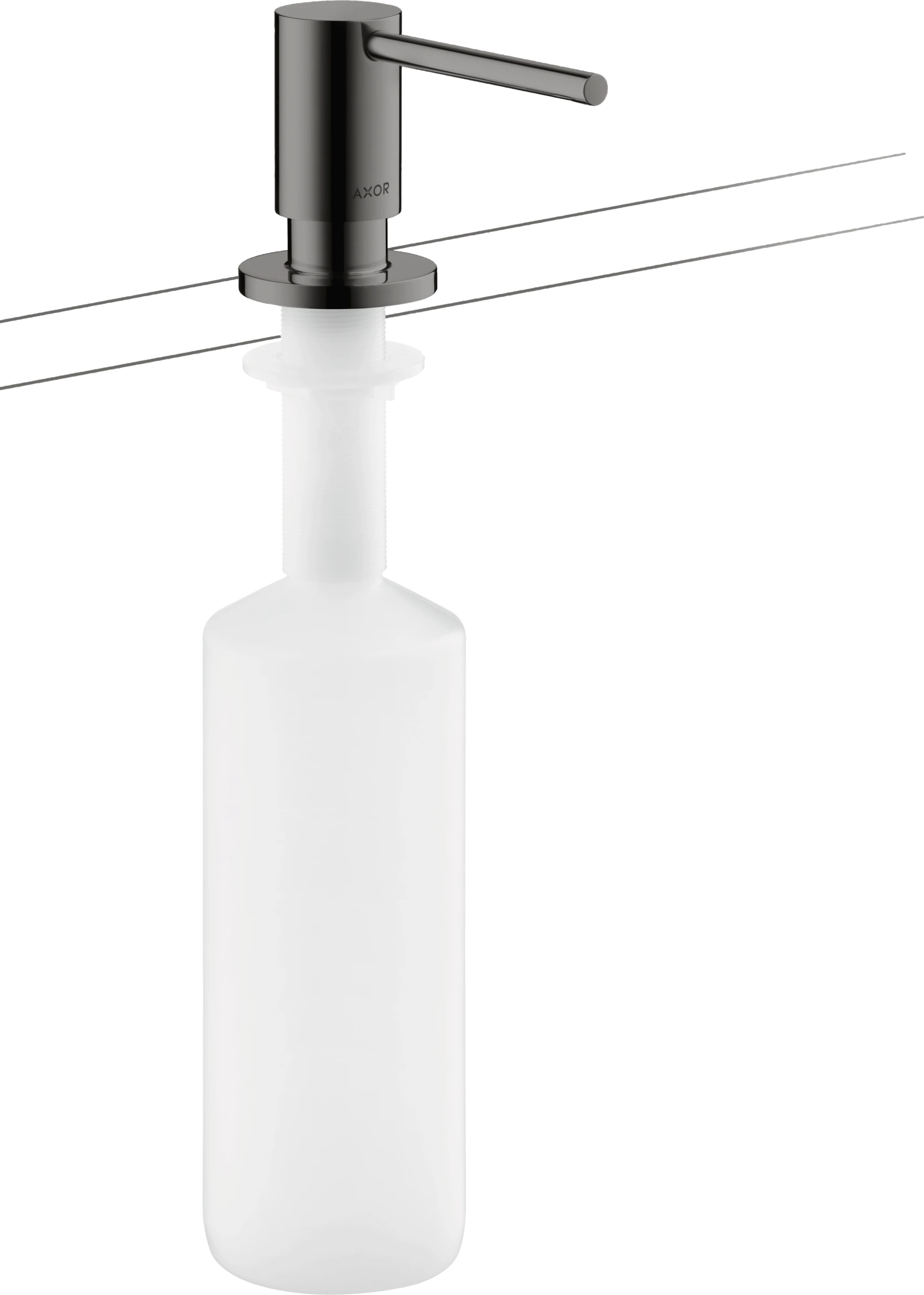 Axor Uno Soap Dispenser Wall-mounted Polished Black Chrome