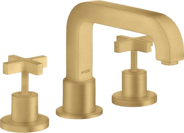 Axor Citterio 3-hole Rim-mounted Bath Mixer With Cross Handles Gold Brushed