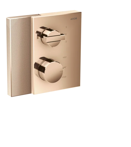 Axor Edge Thermostatic Shower Mixer Concealed 285 X 220 X 195mm Rose Gold/gold - Polished