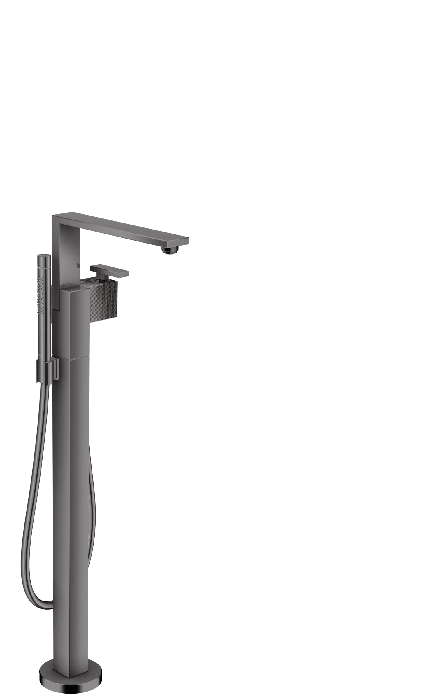 Axor Edge Single Lever Bath Mixer Floor-standing - Diamond Cut Polished Black Chrome