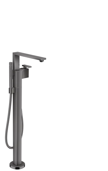 Axor Edge Single Lever Bath Mixer Floor-standing - Diamond Cut Polished Black Chrome